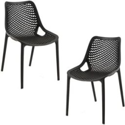 Presentes Miguel Pack 2 Cadeiras Kusin - Preto