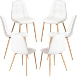 Presentes Miguel Pack 6 Cadeiras Plazi - Branco