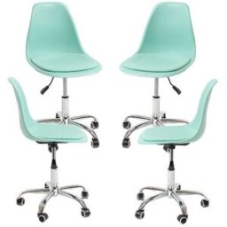 Presentes Miguel Pack 4 Cadeiras Dami Office - Celadon