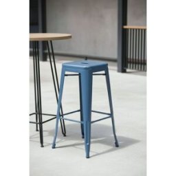 Presentes Miguel Banco Torix Alto 76 cm - Azul Petróleo