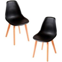 Presentes Miguel Pack 2 Cadeiras Kelen - Preto