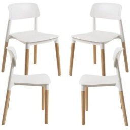Presentes Miguel Pack 4 Cadeiras Estin - Branco