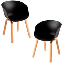 Presentes Miguel Pack 2 Cadeiras Hema - Preto