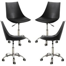 Presentes Miguel Pack 4 Cadeiras Blok Office - Preto
