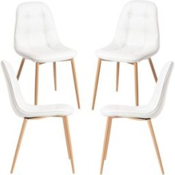 Presentes Miguel Pack 4 Cadeiras Plazi - Branco