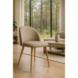 Presentes Miguel Cadeira Vint Tecido - Beige