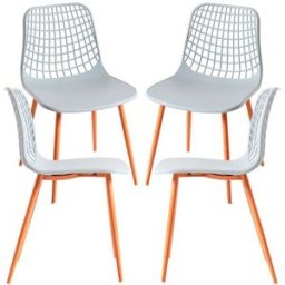 Presentes Miguel Pack 4 Cadeiras Riva - Cinza