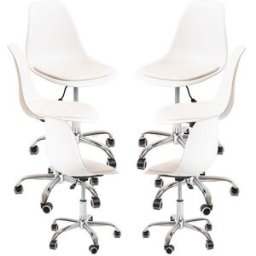 Presentes Miguel Pack 6 Cadeiras Dami Office - Branco