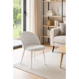 Presentes Miguel Cadeira White Vint Tecido - Branco