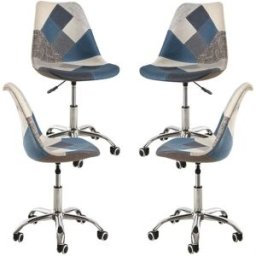 Presentes Miguel Pack 4 Cadeiras Neo Patchwork - Patchwork Blue