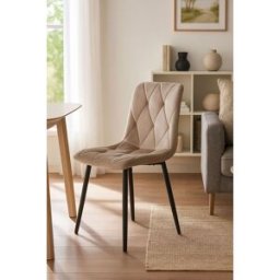 Presentes Miguel Cadeira Lyke Veludo - Beige