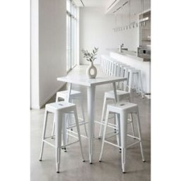 Presentes Miguel Pack 4 Bancos Torix Altos 76 cm - Branco