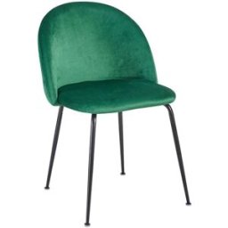 Presentes Miguel Pack 2 Cadeiras Black Dalnia Veludo - Verde