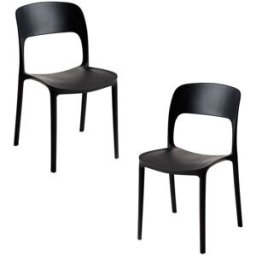Presentes Miguel Pack 2 Cadeiras Inis - Preto