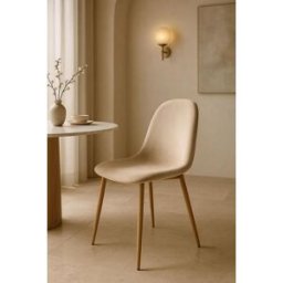 Presentes Miguel Cadeira Teok Veludo - Beige