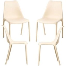 Presentes Miguel Pack 4 Cadeiras Synk Polipropileno - Beige