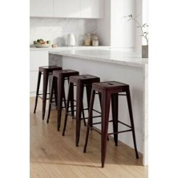 Presentes Miguel Pack 4 Bancos Torix Altos 76 cm - Marrom