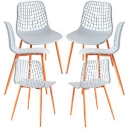 Presentes Miguel Pack 6 Cadeiras Riva - Cinza
