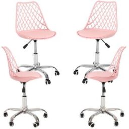 Presentes Miguel Pack 4 Cadeiras Mima Office - Rosa