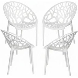 Presentes Miguel Pack 4 Cadeiras Nido Basic - Branco
