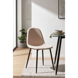 Presentes Miguel Cadeira Teok Black Veludo - Beige