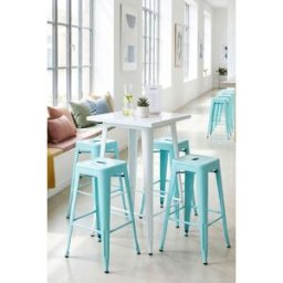 Presentes Miguel Pack 4 Bancos Torix Altos 76 cm - Azul céu
