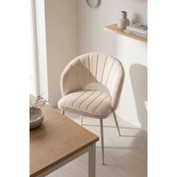 Presentes Miguel Cadeira Milbur Veludo - Beige