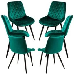 Presentes Miguel Pack 6 Cadeiras Min Veludo - Verde