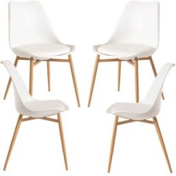 Presentes Miguel Pack 4 Cadeiras Raler - Branco