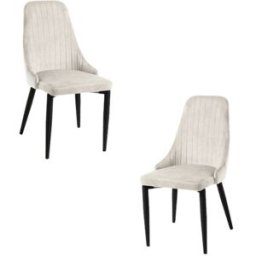 Presentes Miguel Pack 2 Cadeiras Kan Veludo - Beige