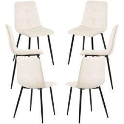 Presentes Miguel Pack 6 Cadeiras Daris Veludo - Beige