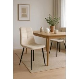 Presentes Miguel Cadeira Daris Veludo - Beige