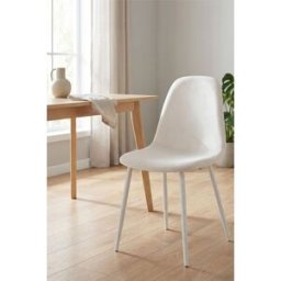 Presentes Miguel Cadeira Teok White Veludo - Branco