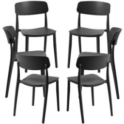 Presentes Miguel Pack 6 Cadeiras Bri - Preto