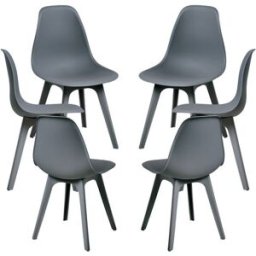 Presentes Miguel Pack 6 Cadeiras Kelen Suprym - Cinza escuro