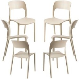 Presentes Miguel Pack 6 Cadeiras Inis - Beige