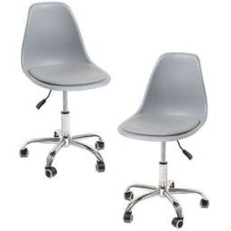 Presentes Miguel Pack 2 Cadeiras Dami Office - Cinza claro