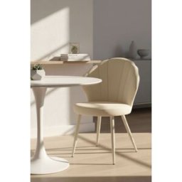 Presentes Miguel Cadeira Virea Veludo - Beige