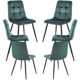Presentes Miguel Pack 6 Cadeiras Stuhl Veludo - Verde