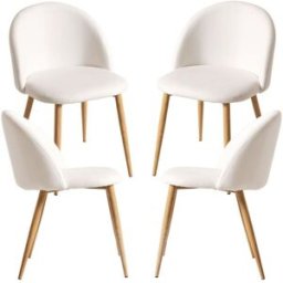 Presentes Miguel Pack 4 Cadeiras Vint Couro Sintético - Branco