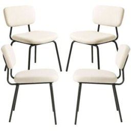 Presentes Miguel Pack 4 Cadeiras Liora Veludo - Beige