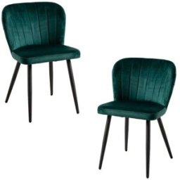 Presentes Miguel Pack 2 Cadeiras Luk Veludo - Verde