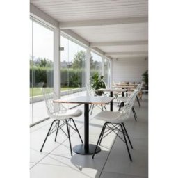 Presentes Miguel Mesa Firro Quadrada 70cm Preta - Branco