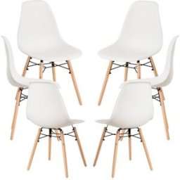Presentes Miguel Pack 6 Cadeiras Besy - Branco
