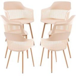 Presentes Miguel Pack 6 Cadeiras Lisy - Beige