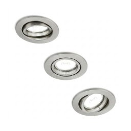 Philips - Conjunto de 3 luminárias de embutir PERIDOT 1xGU10/7W/230V, prata