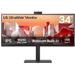 LG MONITOR IPS 34" 21:9 CURVO WQHD HDMI DP USB-C COLUNAS HAS WEBCAM 34BA85QE-B
