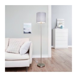 Eglo 96377 - Candeeiro de pé PASTERI 1xE27/60W/230V Ø 28 cm cinzento