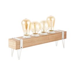 Brilliant - Lâmpada de mesa WHITEWOOD 4xE27/60W/230V