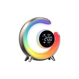 Immax 08981L- Lâmpada de mesa LED RGBW dimmável com despertador PEACOCK LED/20W/